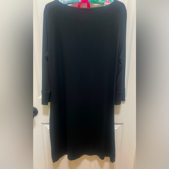 NWT Lilly Pulitzer Women's Black Sophie Dress UPF 50+ in ONYX XL - Picture 5 of 6